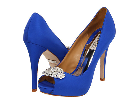 badgley mischka royal blue shoes