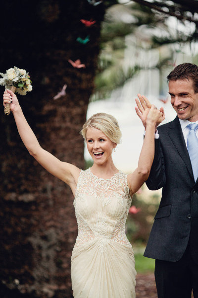 Vintage - Runway - Lace and Chiffon - Illusion neck and back Tadashi Shoji dress :  wedding ceremony dress inspiration ivory reception Carly Michael Wedding By Kellee Walsh 35x600