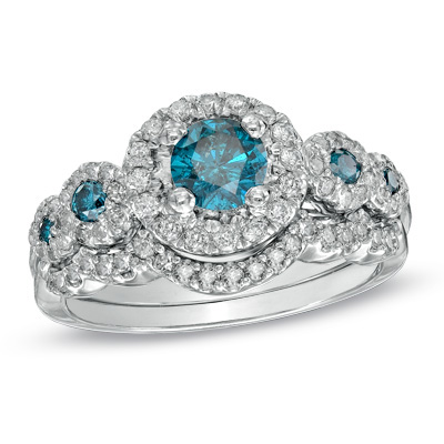 Does anyone have this Zales blue diamond e-ring?