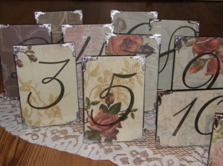 Vintage Table #'s Signs