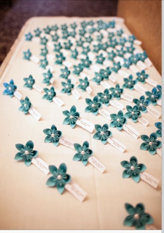 Wedding Paper Flowers 10 Paper Flowers Place Cards Floral 