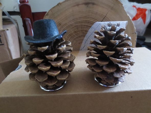 Pinecone Cake Topper :  wedding cake cake topper pinecones rustic IMG 3626