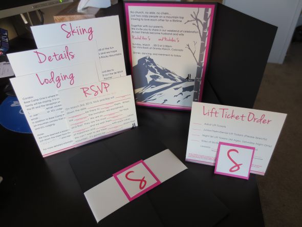 Mountain Wedding DIY Invitations
