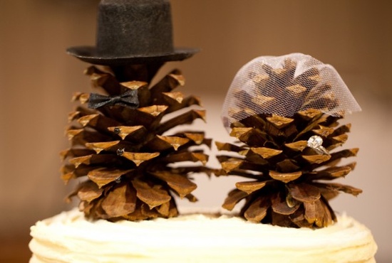 Pinecone Cake Topper
