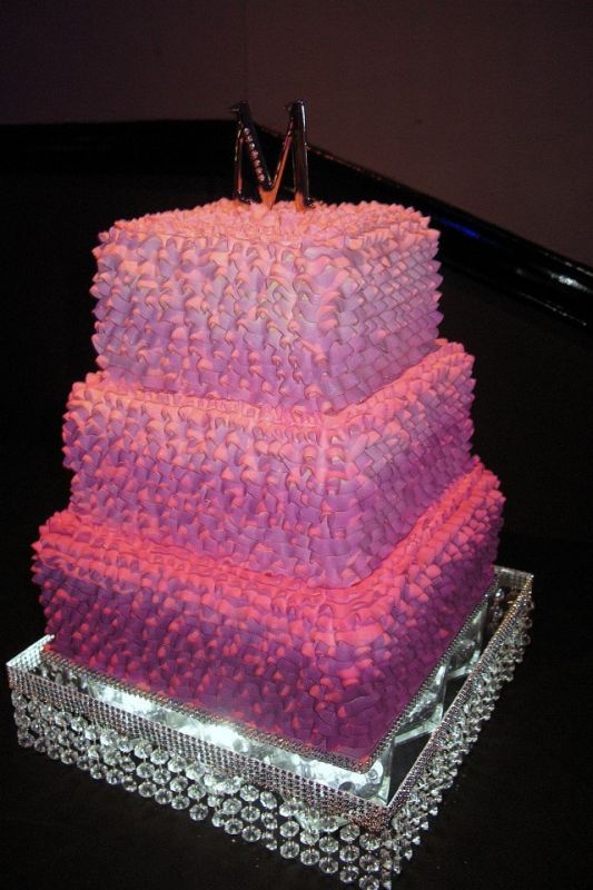 Pink Blingy Ombre Buttercream Cake