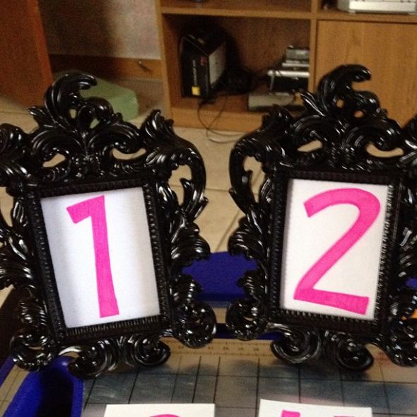 DIY table numbers & Frames