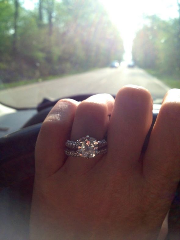 My beautiful engagement ring and wed