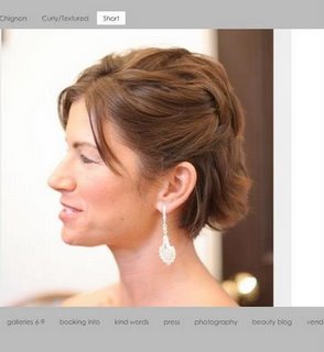 Short/Medium Length Hair & Veil :  wedding Hair08