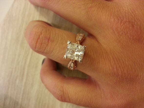 Take Me Out Of Waiting I Am Engaged Rose Gold Tacori Ring P