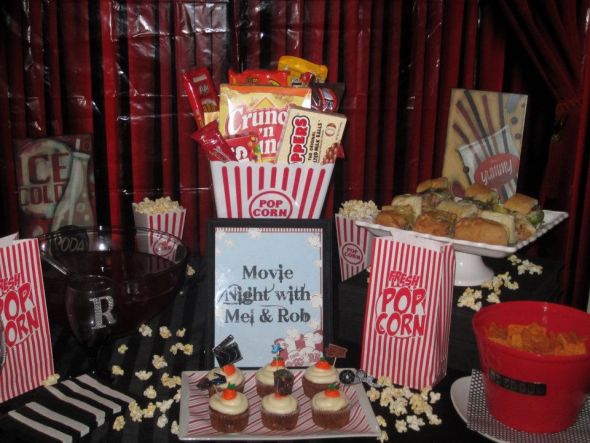 Our Solution to the No Children Reception:  A Disney Themed Carnival (pic heavy) :  wedding carnival reception children Food Table