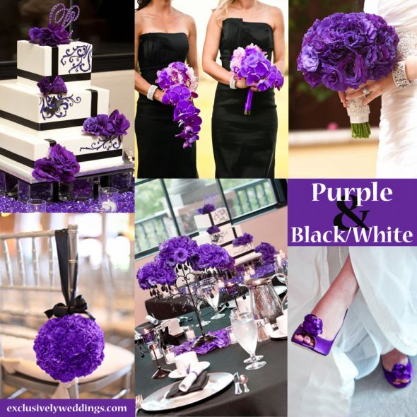 purple and black wedding theme