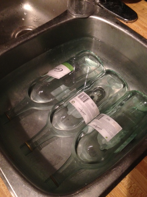 DIY Wine Bottle Centerpiece