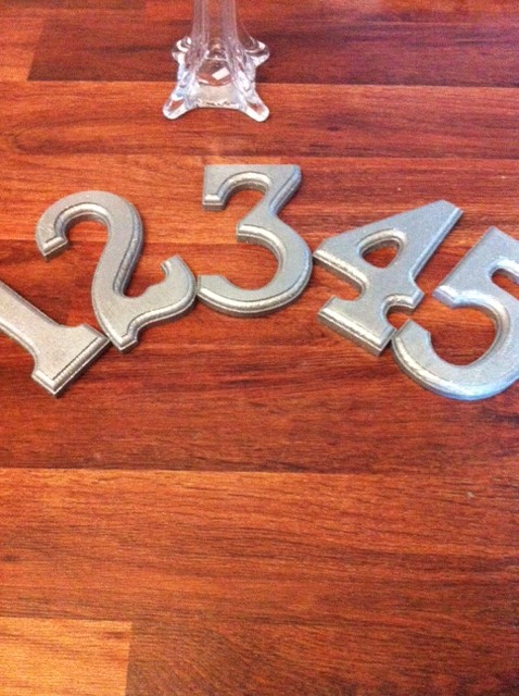 Myy DIY Table numbers..so far.