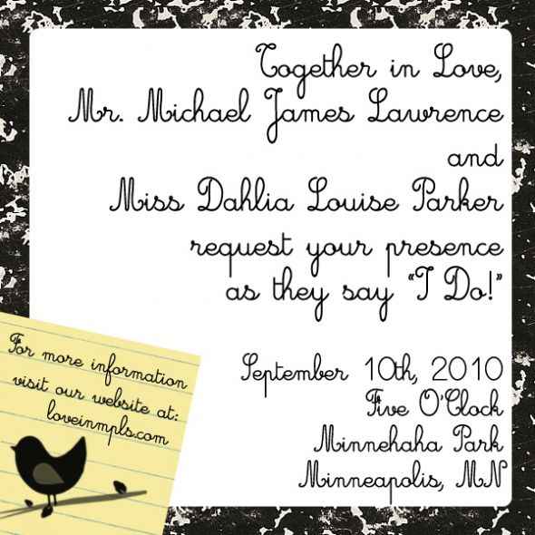 Who has an etsy shop? :  wedding Sample