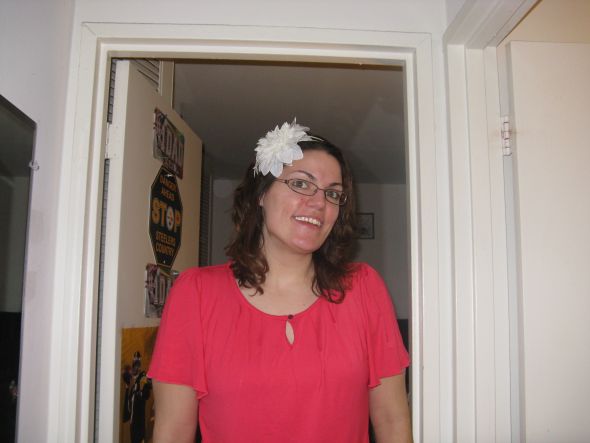 Hair flower headband!! :  wedding flower headband claires 1 IMG 8100