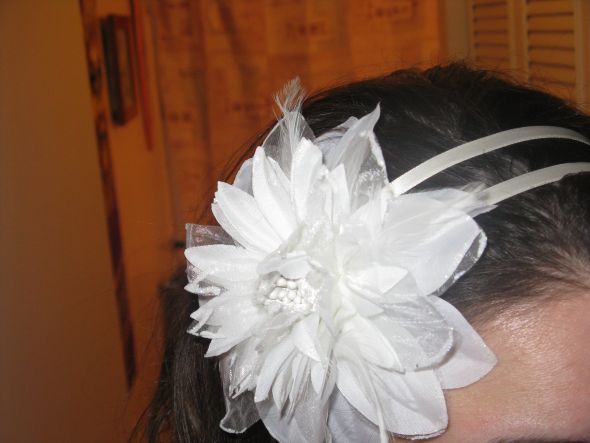 Hair flower headband!! :  wedding flower headband claires 1 IMG 8107