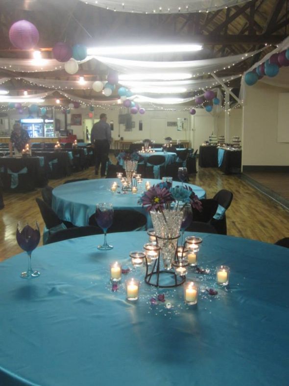 Centerpieces for our round tables