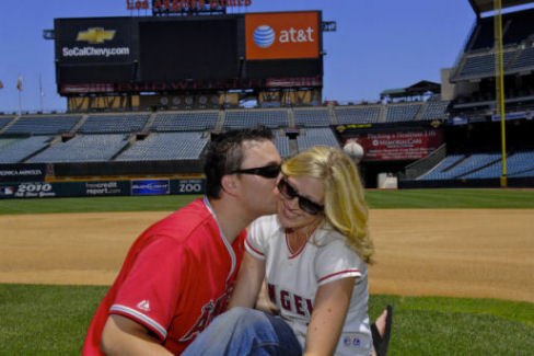 Engagement Pics at Angel Stadium