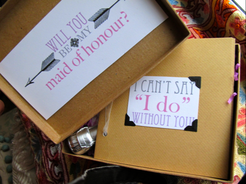 My take on "Will You Be My Bridesmaid" boxes!