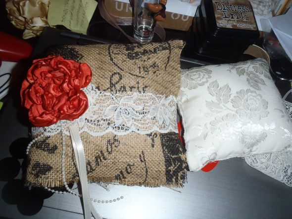 Burlap Ring Bearer Pillow