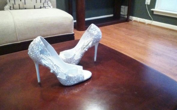 My DIY Bling Badgley Mischka Wedding Shoes