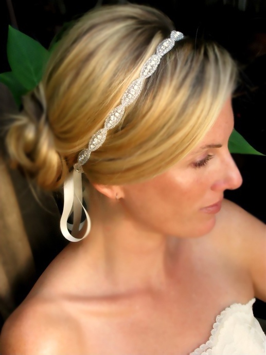 Bridal Rhinestone Swarovski Crystal Dual Purpose Headband or Sash wedding