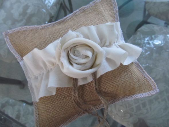 Burlap Ring Bearer Pillow
