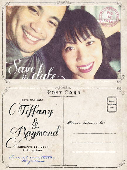 VINTAGE SAVE THE DATE POSTCARD