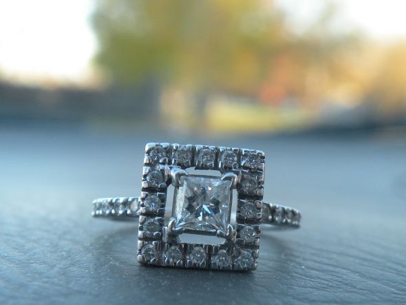 Anyone else have a princess cut? Show Me!!! :  wedding rings RSCN2714