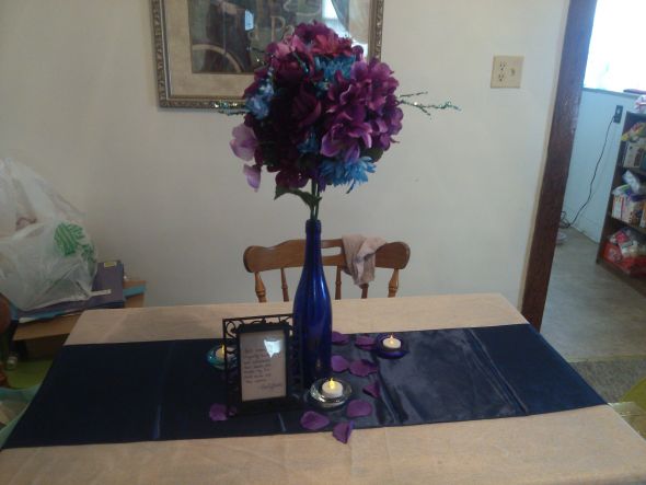 Wine themed centerpieces