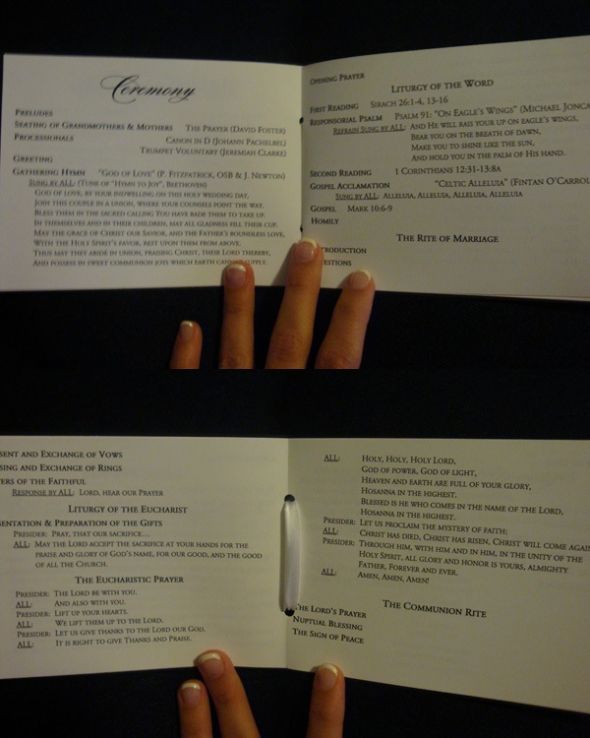 Programs for the ceremony: What are yours like? :  wedding 51