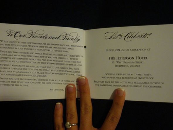 Programs for the ceremony: What are yours like? :  wedding 81