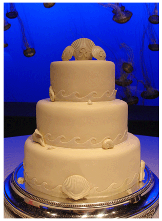 simple beach Wedding cake