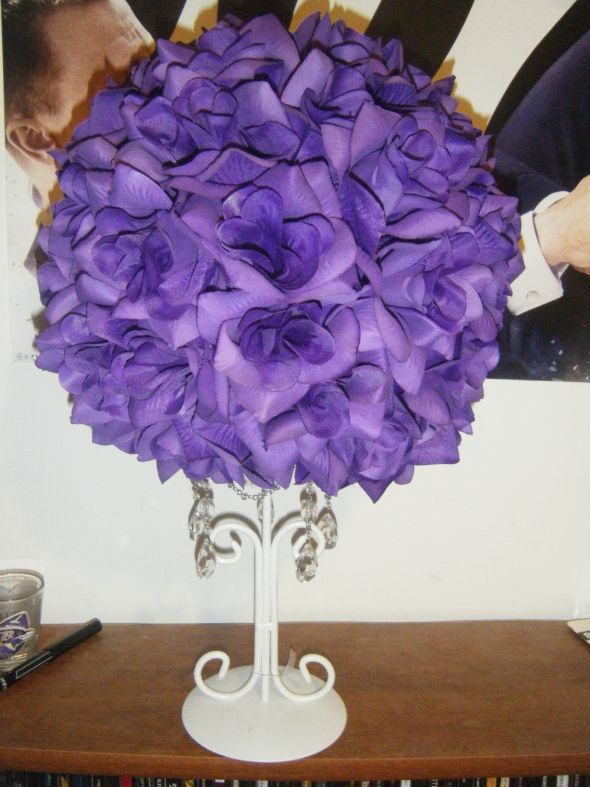 Purple DIY Centerpieces