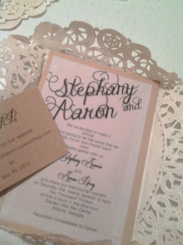 DIY Invitations (almost done)
