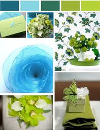 Color help / Table set up :  wedding decor color turquoise greens Blue And Green