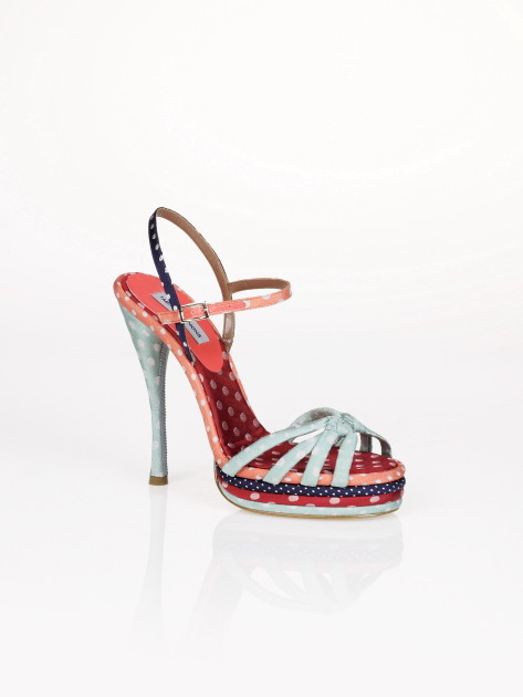 i know this might be crazy but orange and blue polka dot shoes? : wedding shoes polka dot Blue And Orange Polka Dot