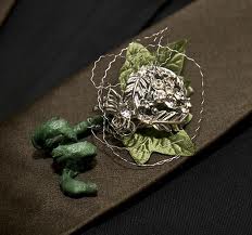 Brooch Bout? :  wedding brooch bouquet boutinierre brooch bouquet flower men Brooch Bout2