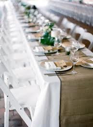 Long table arrangements and centerpieces- HELP!!! :  wedding long tables centerpieces Burlap Runner