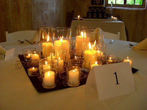 CANDLE ONLY CENTERPIECES??? :  wedding candle centerpieces Candle 2
