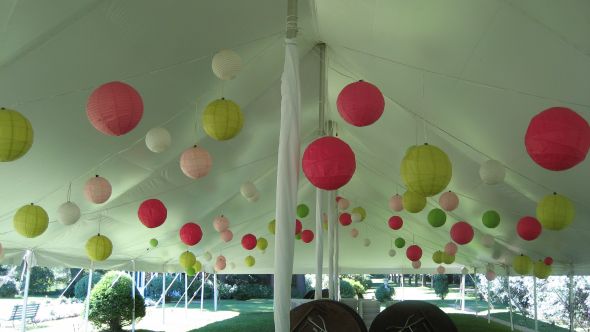 Tent Decor :  wedding Pinkandgreen20jl