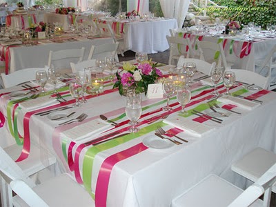 Table Decorations wedding table decor ribbon table runners Ribboned Table