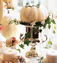 How do I use globe vases? :  wedding White Pumpkincenterpiece
