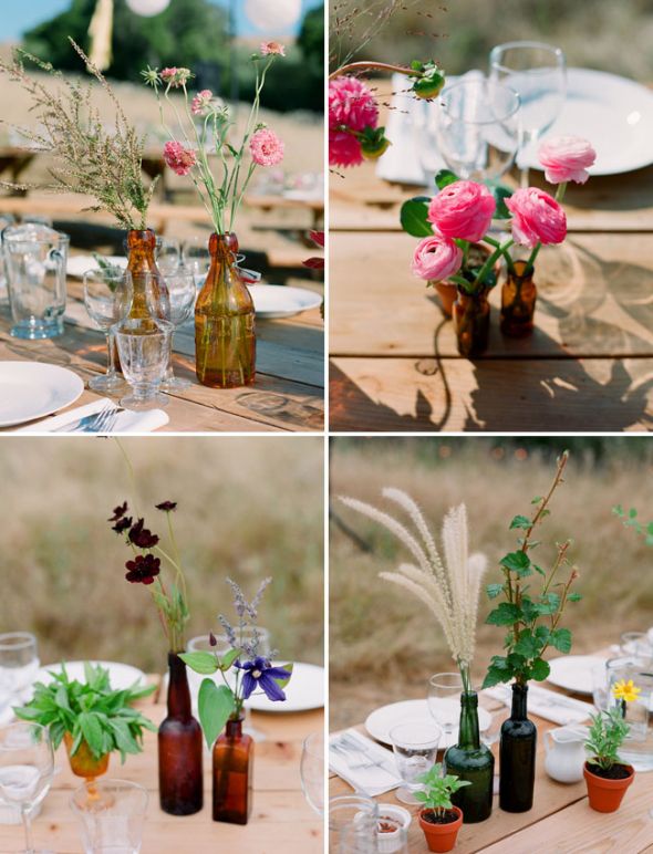 HELP wild west country theme wedding help Wildflowers In Bottles