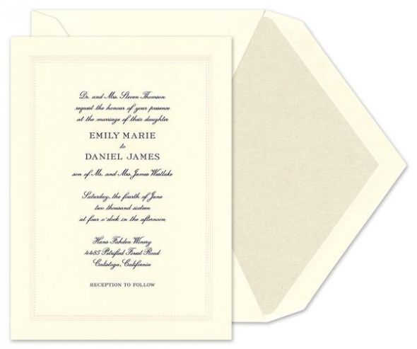 Black tie clearance on wedding invitation