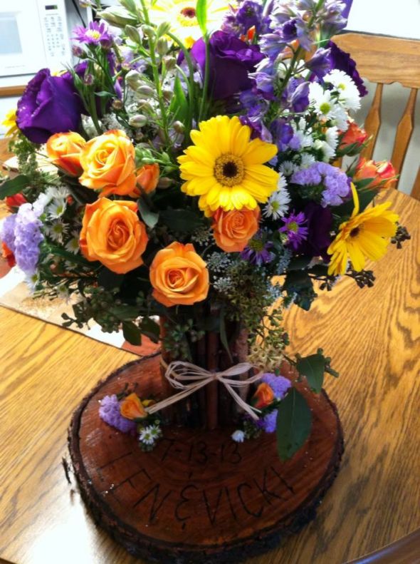 Outdoor Rustic Centerpiece for picnic tables