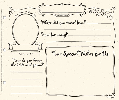 Alternative to guest book? :  wedding Casual Front Detail