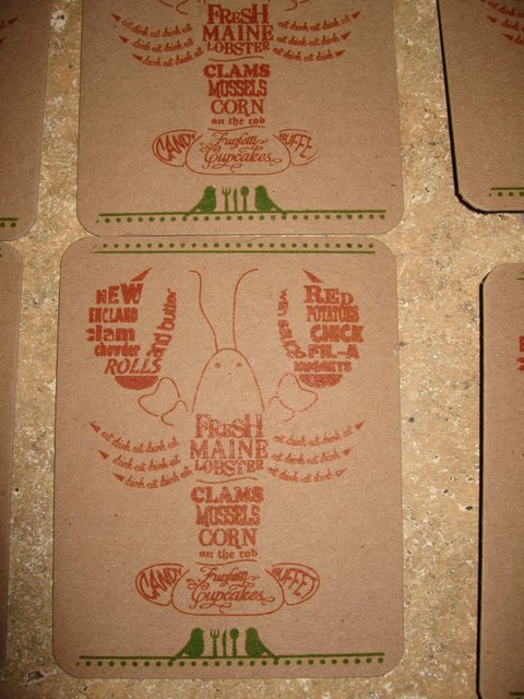 My Gocco DIY Menu Cards :  wedding gocco menu cards IMG 1607
