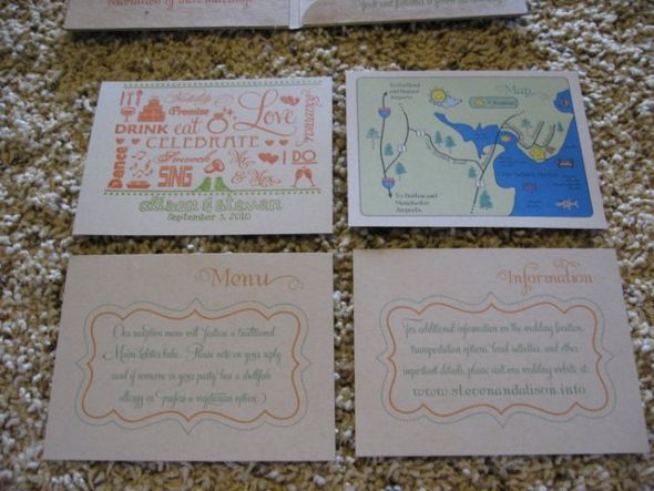 My DIY Gocco Invitation Suite is Complete! (Picture Heavy...) :  wedding gocco diy invitation map postcard embossing stamp IMG 1665
