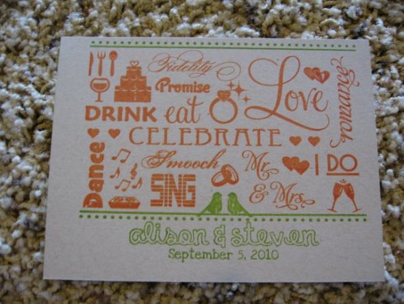 My DIY Gocco Invitation Suite is Complete! (Picture Heavy...) :  wedding gocco diy invitation map postcard embossing stamp IMG 1667